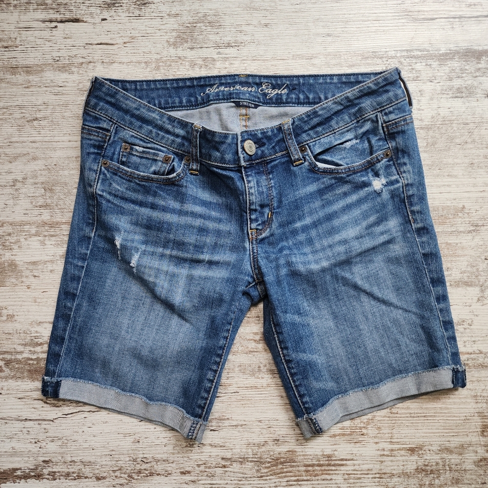 American Eagle Outfitters Women's Blue Denim Jean Shorts